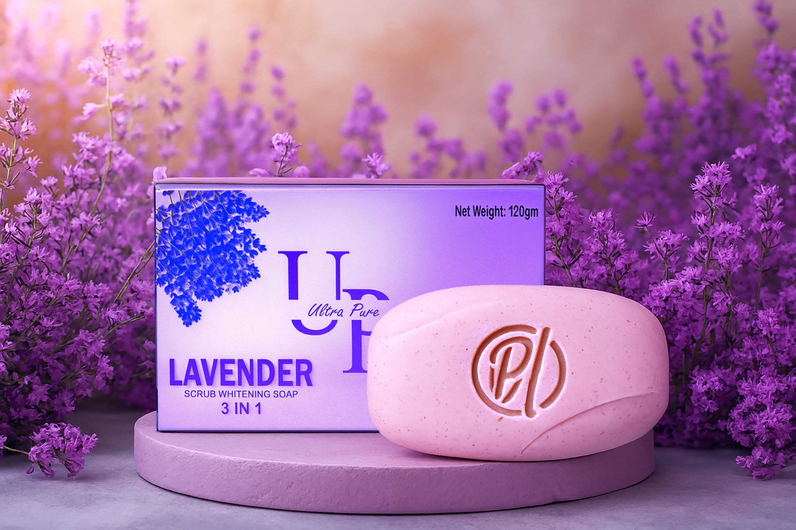 Lavender Scrub Soap 120gm - Image 2