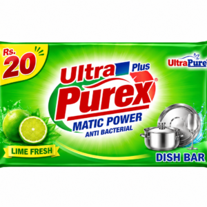 Ultra Purex Plus Matic Power Anti-Bacterial Dish Bar – Lime Fresh